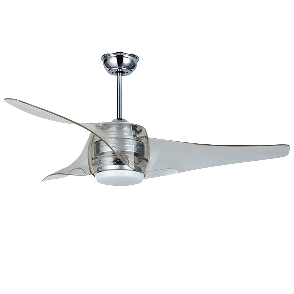 52 Inches Minimalist LED Single Lamp Remote Control Integrated Ceiling Fan Chandelier
