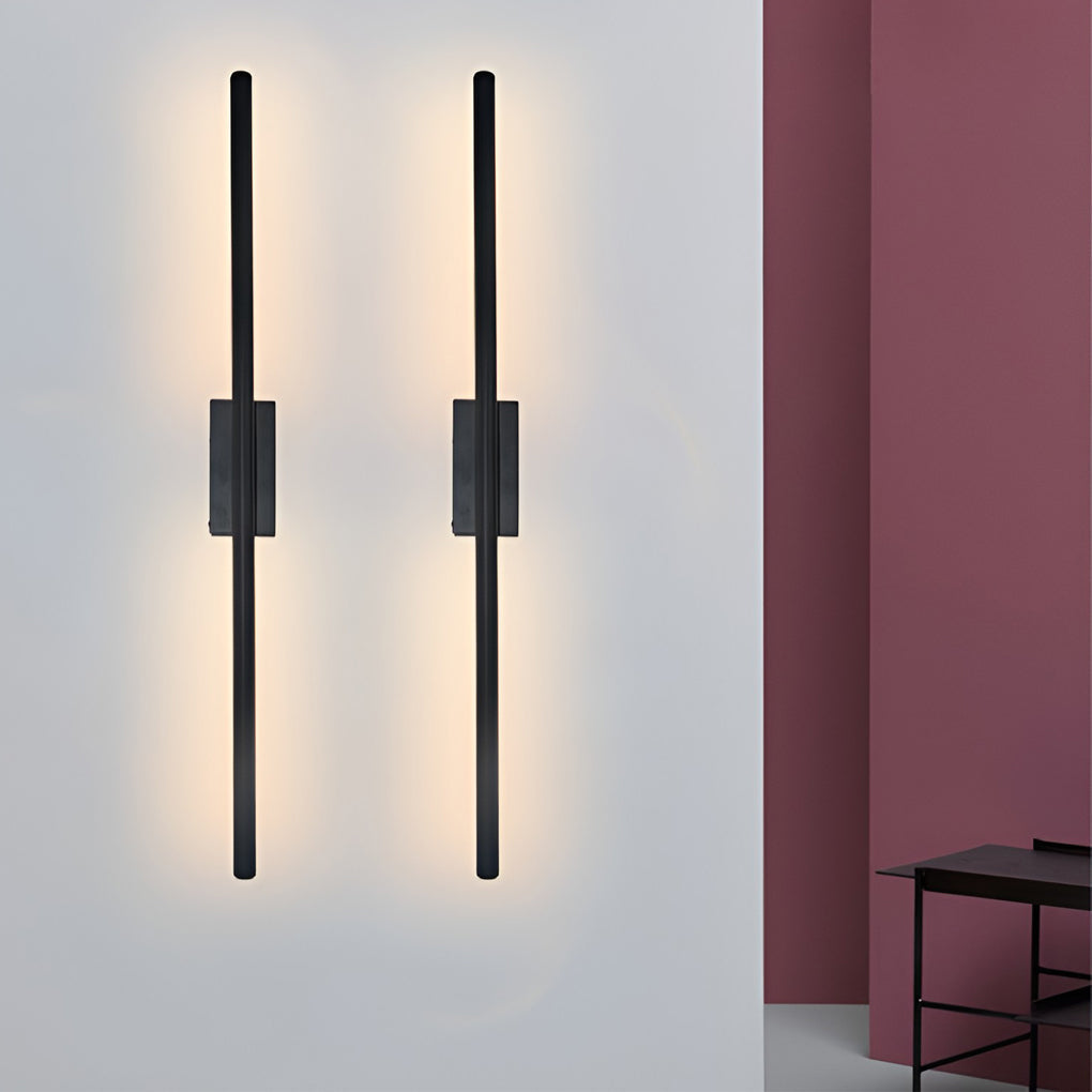 Electroplated Metal Linear LED Modern Wall Sconce Lighting Wall Lamp