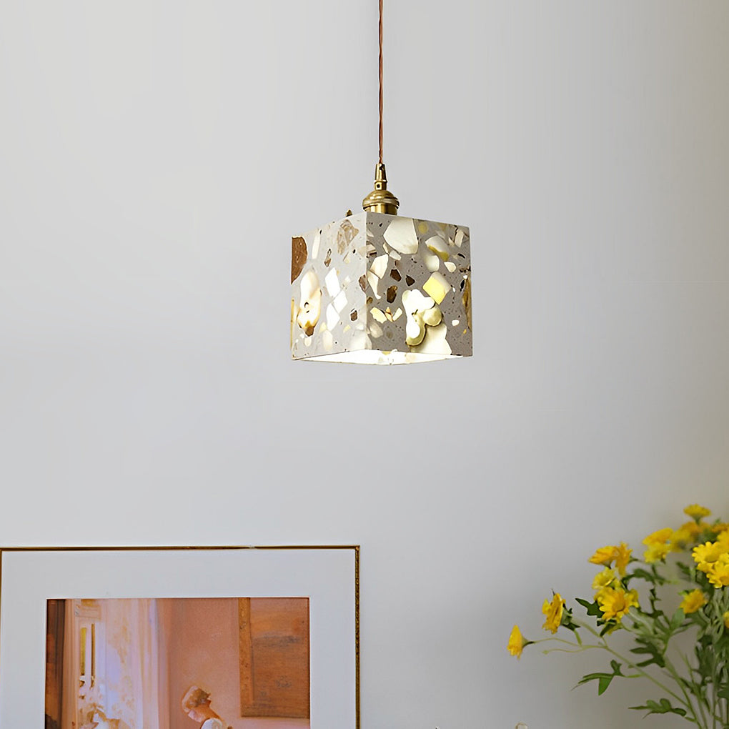 Retro Creative Terrazzo Concrete LED Nordic LED Chandelier