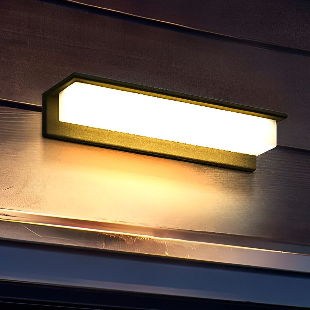 Front Porch Light Fixtures Rectangular Waterproof LED Wall Light