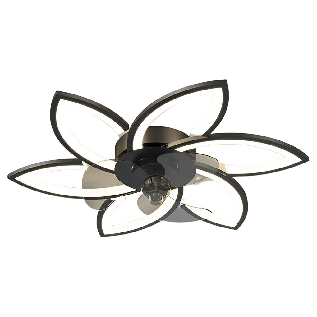 Flower Ceiling Fan with Light Modern Smart Silent LED Light