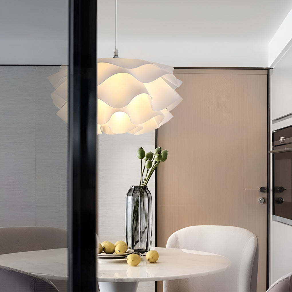 Lotus Flower Pendant Light Nordic LED White Ceiling Light