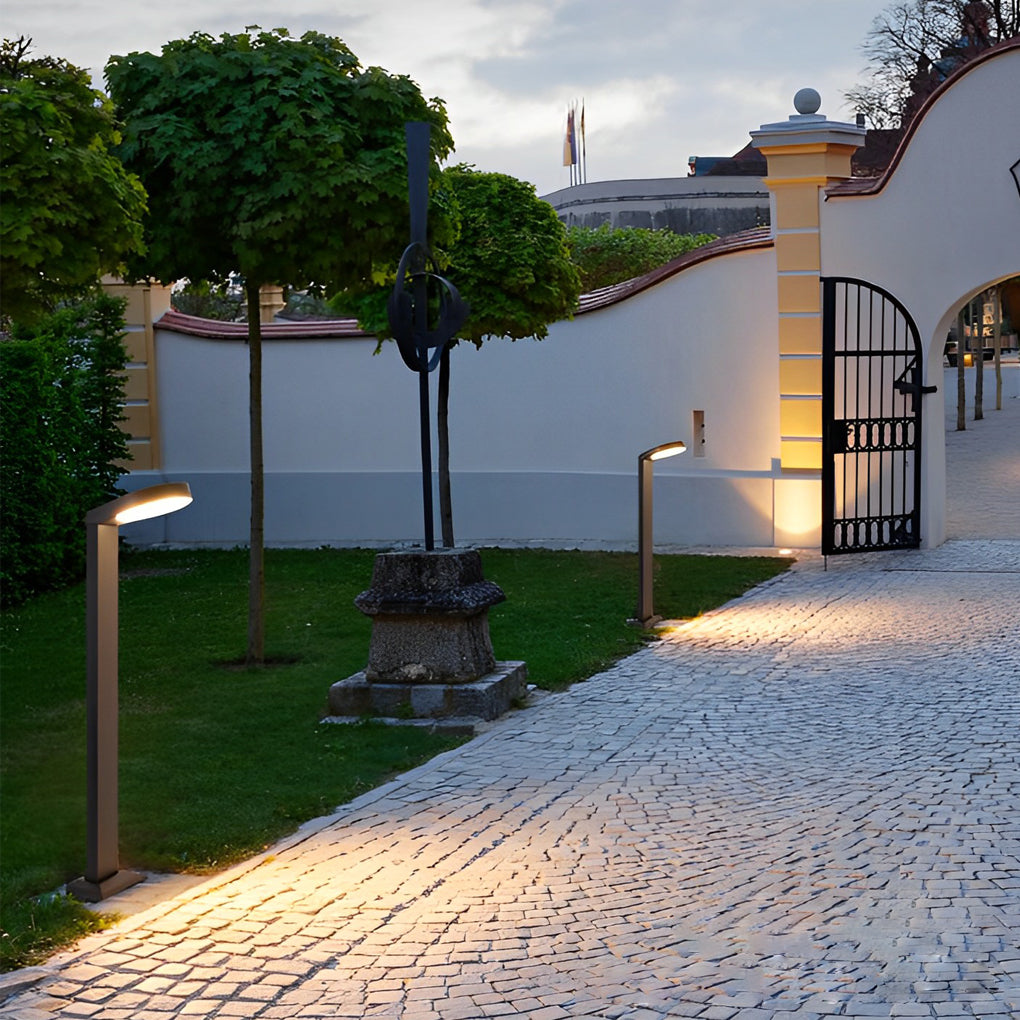 Minimalist LED Black Lawn Lamp Modern, Aluminum Outdoor Lighting