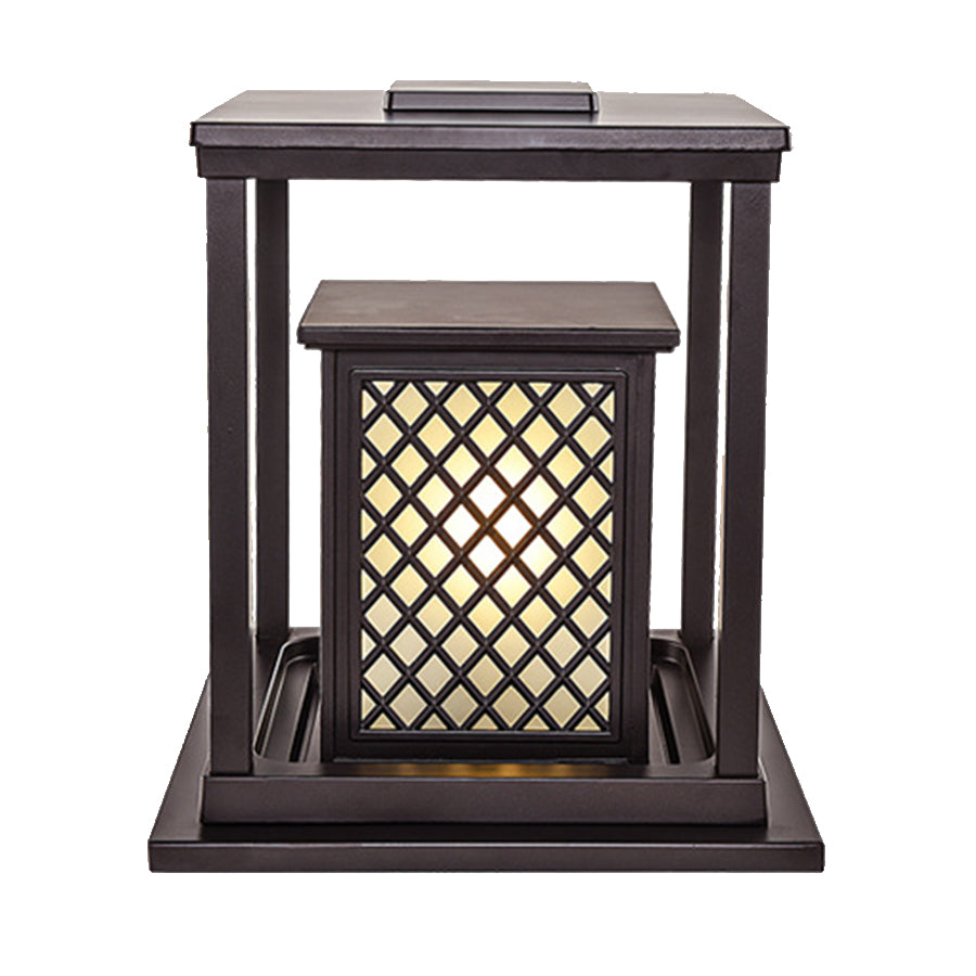 Square Exterior Pillar Lights Modern Style