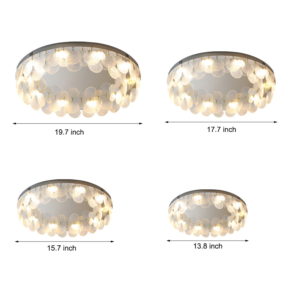 Small Glass Seashells 3 Step Dimming Simple Post-Modern Ceiling Lamp