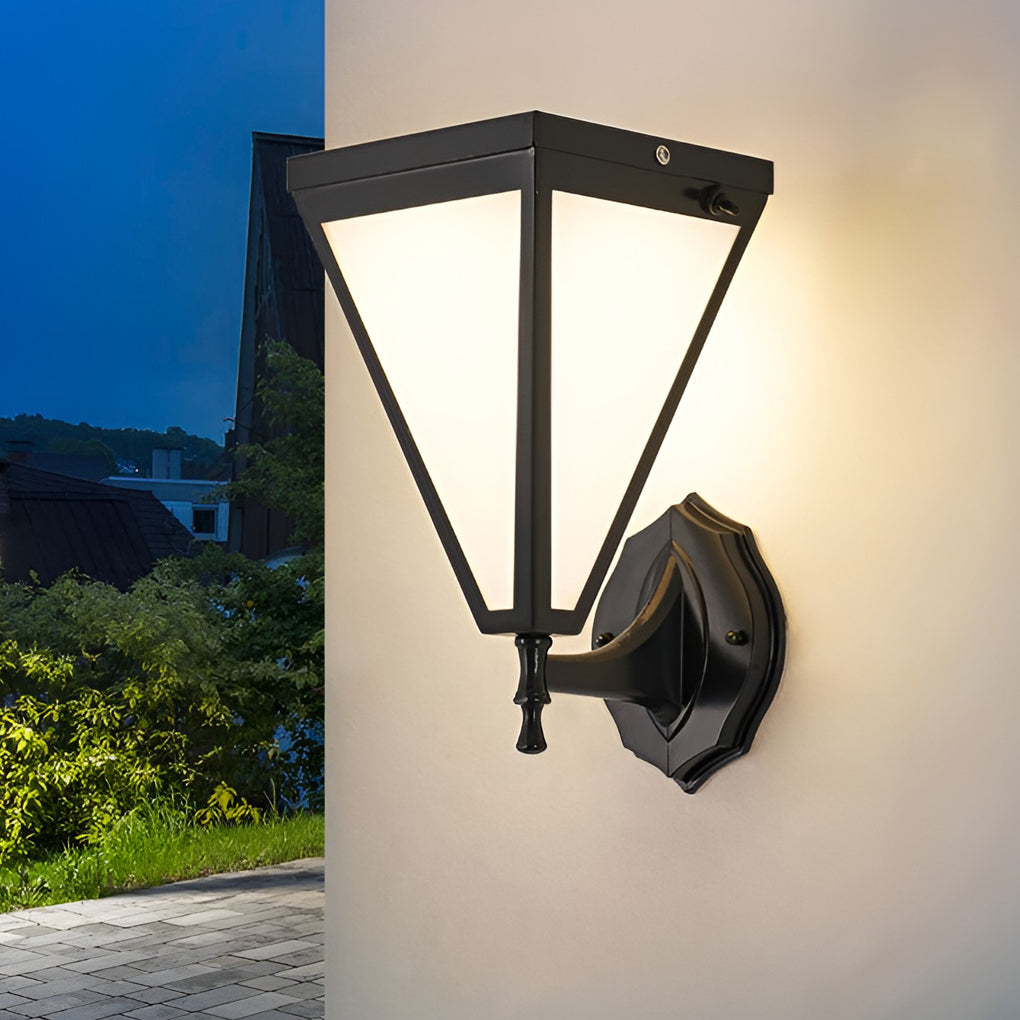 Industrial Tapered Plug-in Solar Waterproof LED Outdoor Wall Lighting