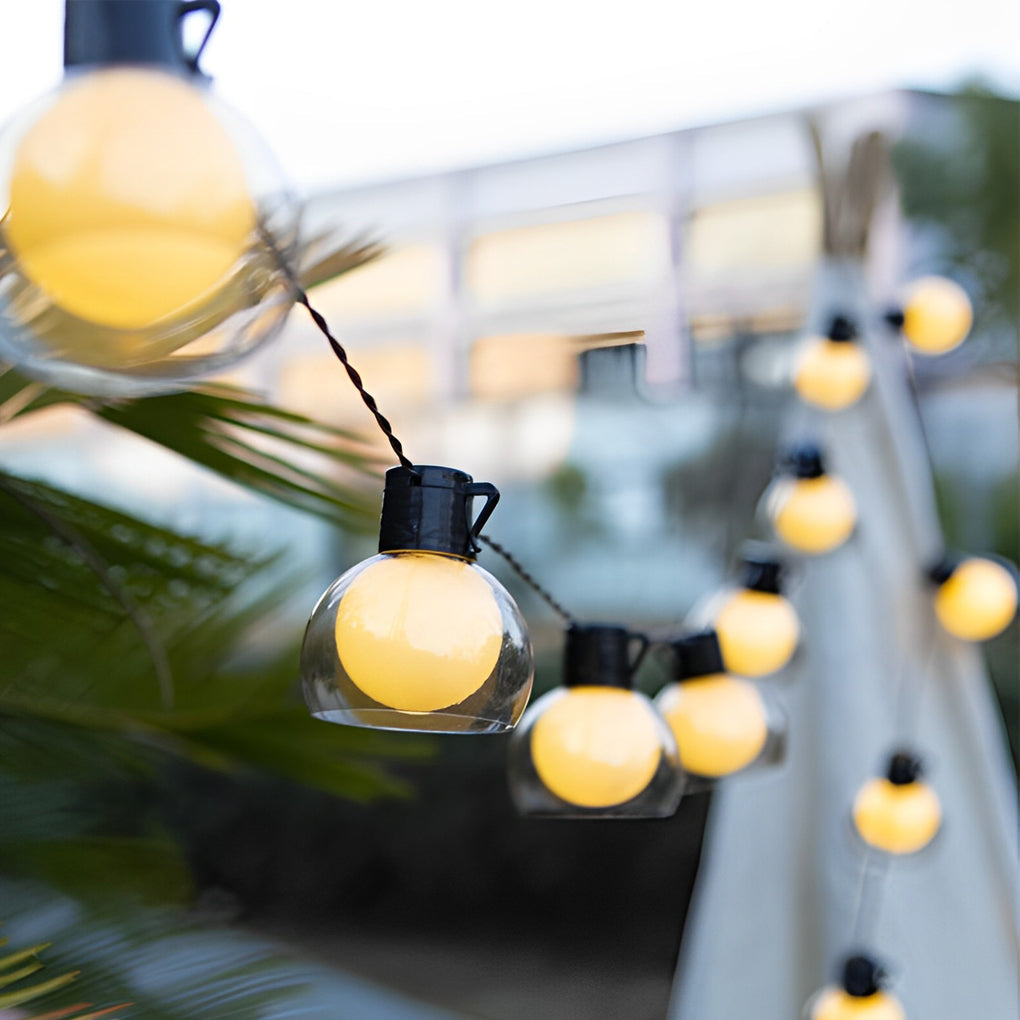 LED Globe String Lights Multi-power Mode Outdoor Lights