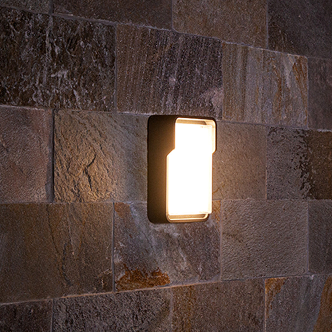 Square Outdoor Wall Light Minimalist LED Waterproof Ambient
