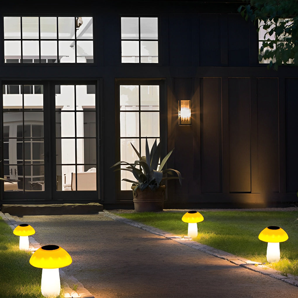 Mushroom Solar LED Lawn Light Smart, Waterproof for Outdoor Gardens and Parks