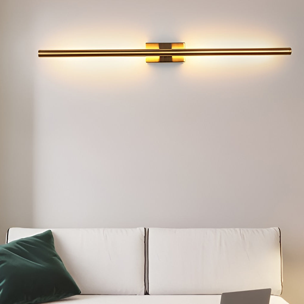 Electroplated Metal Linear LED Modern Wall Sconce Lighting Wall Lamp
