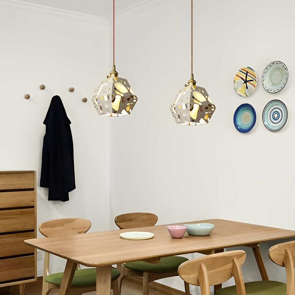 Retro Creative Terrazzo Concrete LED Nordic LED Chandelier