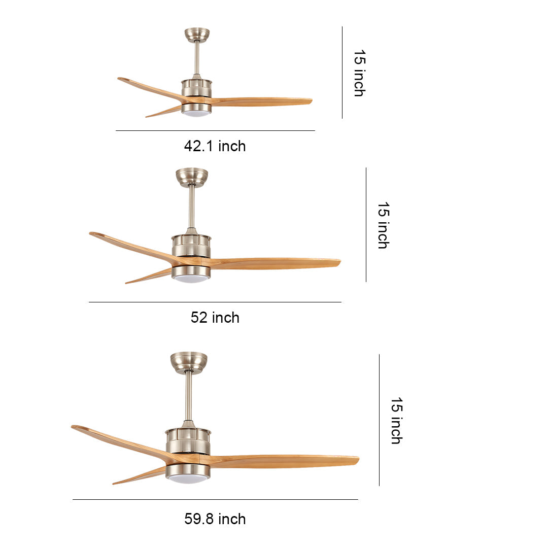 Contemporary Ceiling Fan with Light LED Remote Control Ceiling Fans