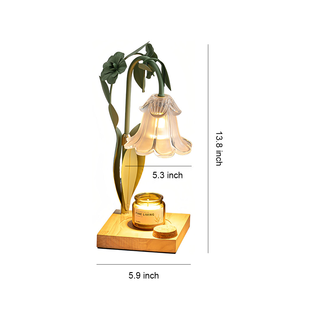 Melt Table Lamp Fireless Scented Flower Elegant Night Light