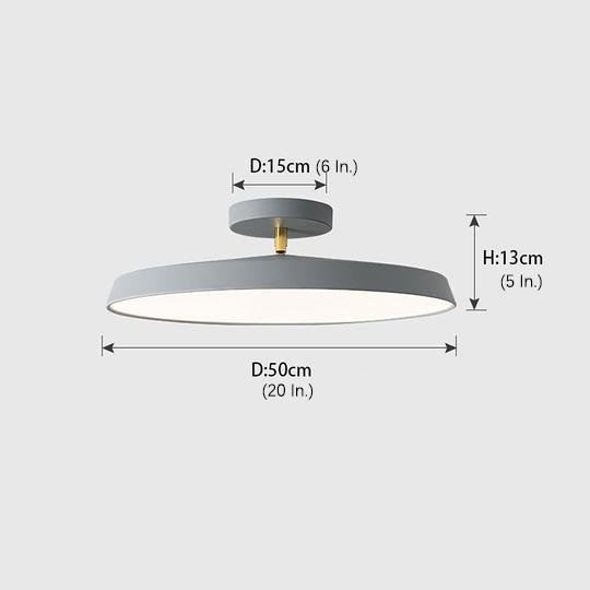 Adjustable Circular LED Nordic Ceiling Lights Semi-Flush Mount Lighting