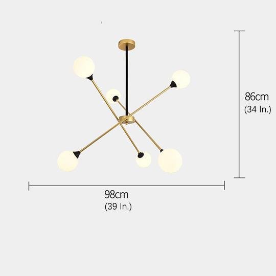 LED Modern Glass Sputnik Chandelier Ceiling Light Hanging Lamp