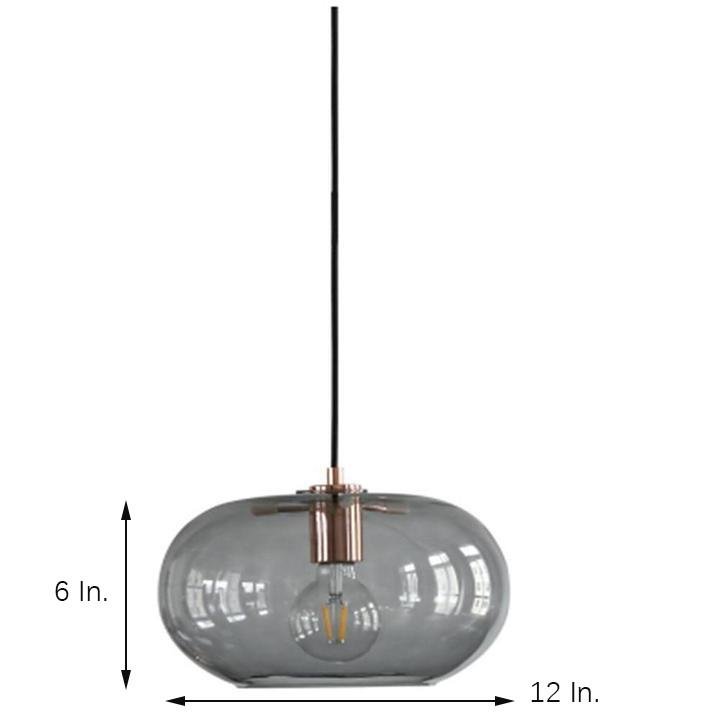 Elongated Globe Glass LED Nordic Pendant Lighting Hanging Lamp Ceiling Lights