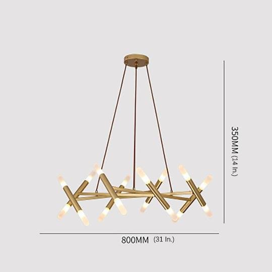 Creative Metal Design 16-Lights LED Industrial Chandeliers Hanging Lamp