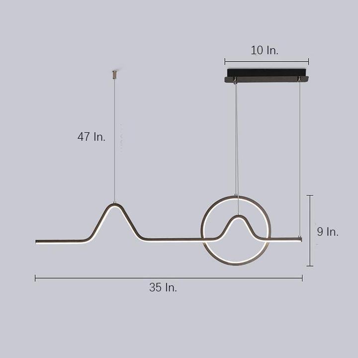 Minimalist Waves Circles Design Pendant Lighting Modern LED Ceiling Light