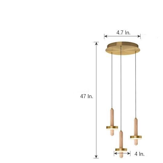Circle Cylinder LED Gold Nordic Pendant Light Hanging Lamp
