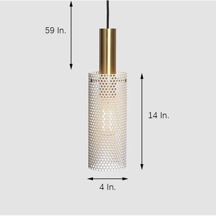 Cylinder Hanging Pendant Lights Metal Modern LED Ceiling Lights