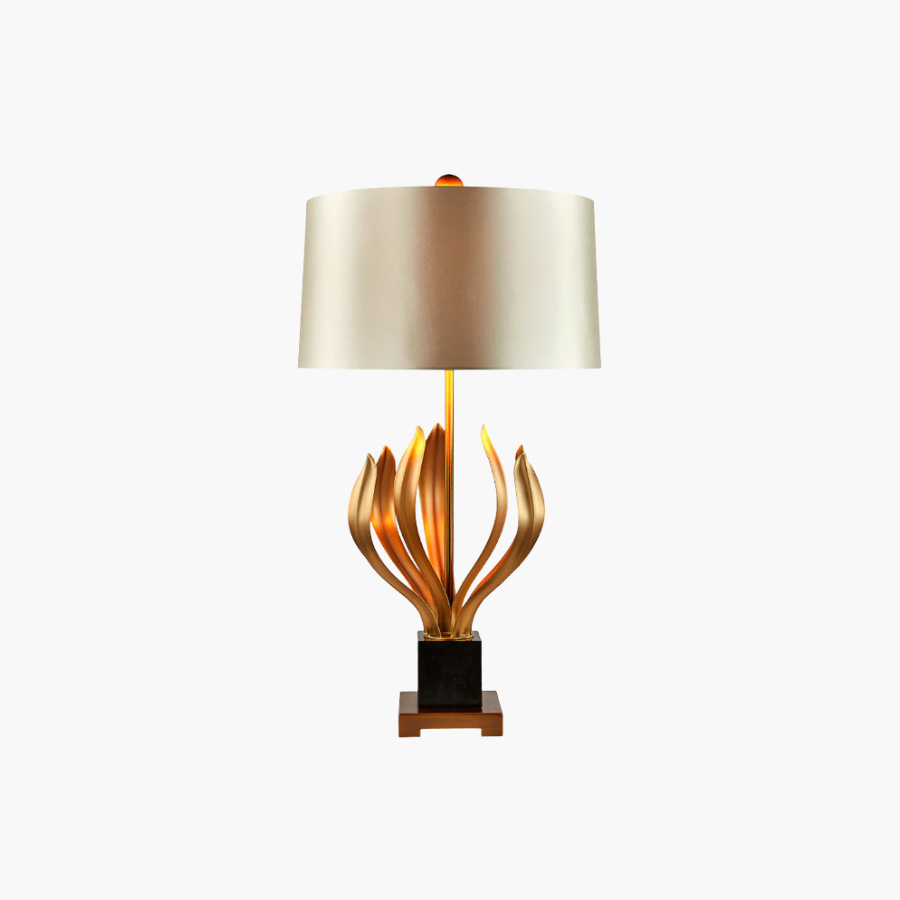 Vintage Metal Fabric Shade Table Lamp