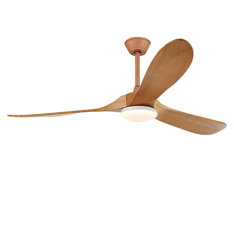 [Open-Box]Retro Solid Wood Frequency Conversion Silent Dimming Ceiling Fan with Lights