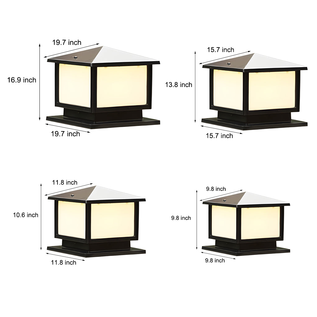 [Open-Box]Square Three Step Dimming LED Waterproof Solar Fence Post Lights