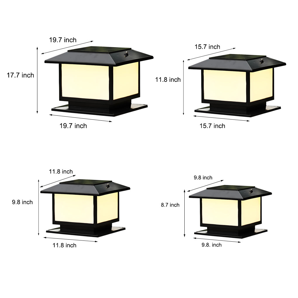 [Open-Box]Square Three Step Dimming LED Waterproof Solar Fence Post Lights