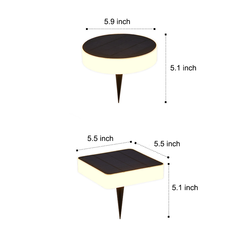 Seamless Solar Disk Lights Elegant LED Ground Lighting for Outdoor Landscapes