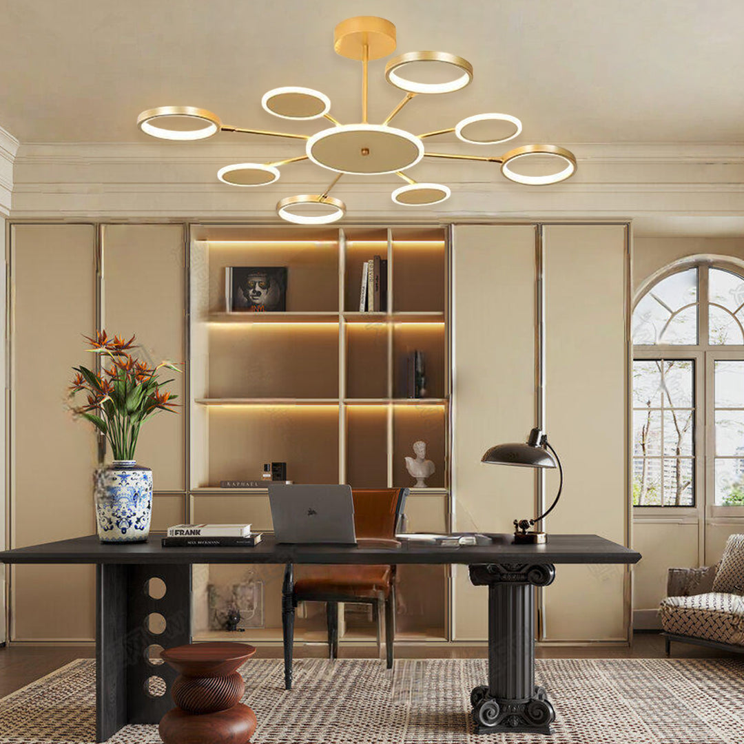 Multi Circle Design Pendant Lighting Acrylic Aluminum Alloy LED Ceiling Lights