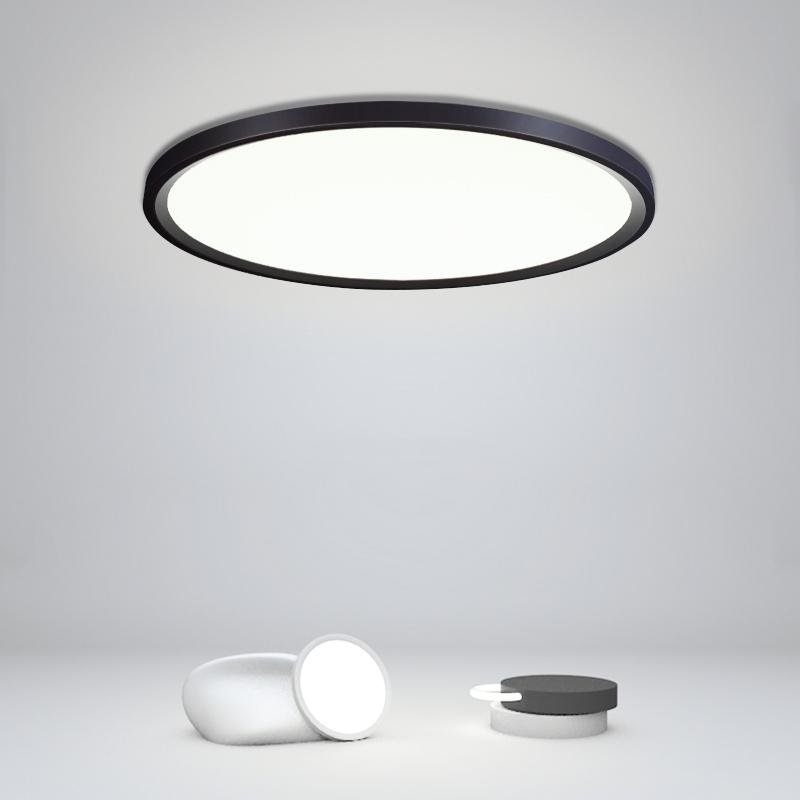 Minimalist Black Circle Industrial Flush Mount Ceiling Lights