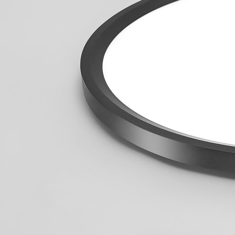 Minimalist Black Circle Industrial Flush Mount Ceiling Lights