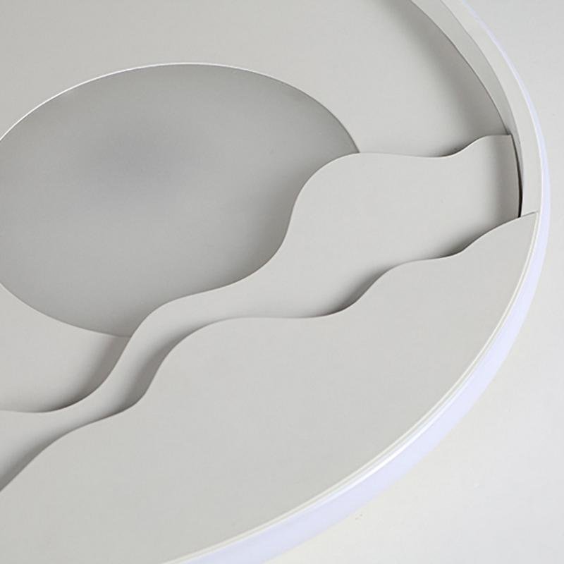 Modern Aluminum LED Moon Patterned Wall Sconce