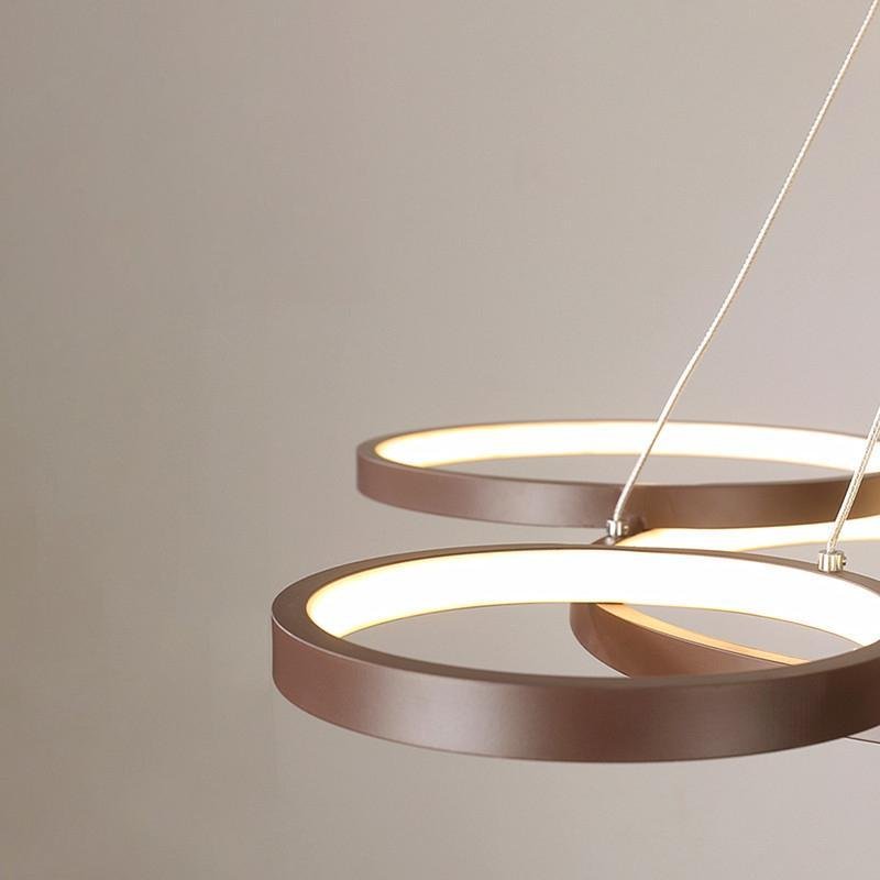 3 Rings Chandelier Dimmable Ceiling Lights with Remote Control
