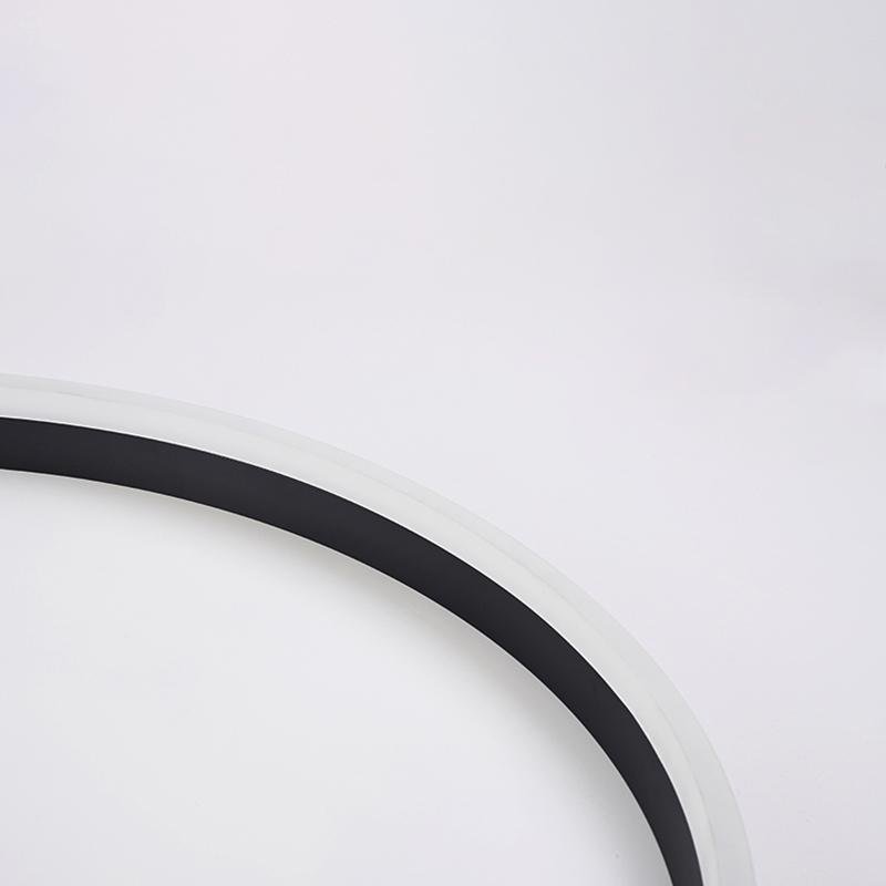 Black Round Dimmbale Aluminum Flush Mount Ceiling Light