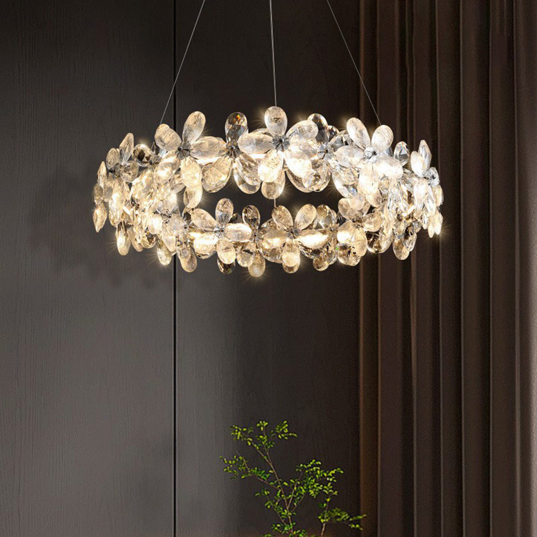 Dining Room Crystal Chandelier French Flower Art Chandelier