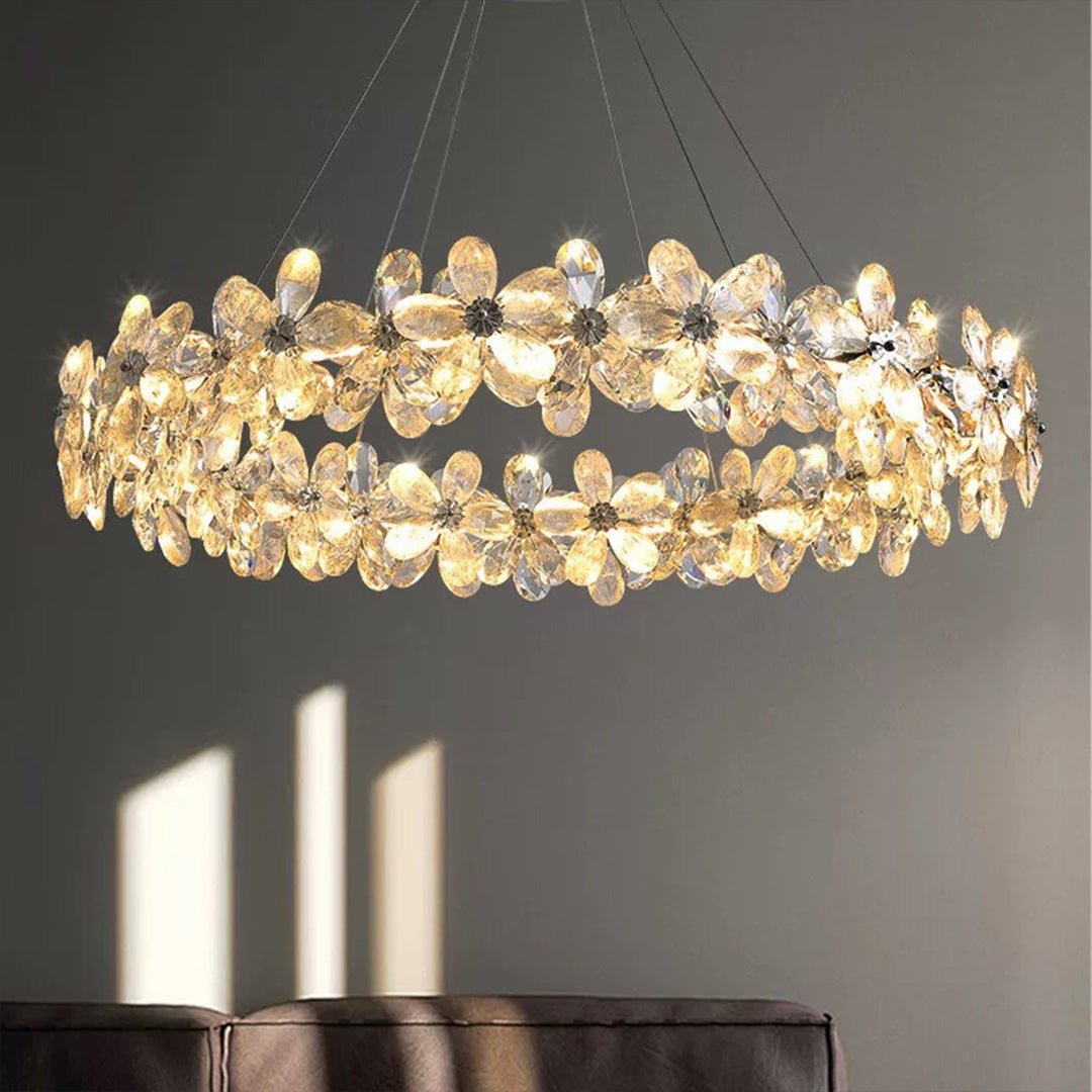 Dining Room Crystal Chandelier French Flower Art Chandelier