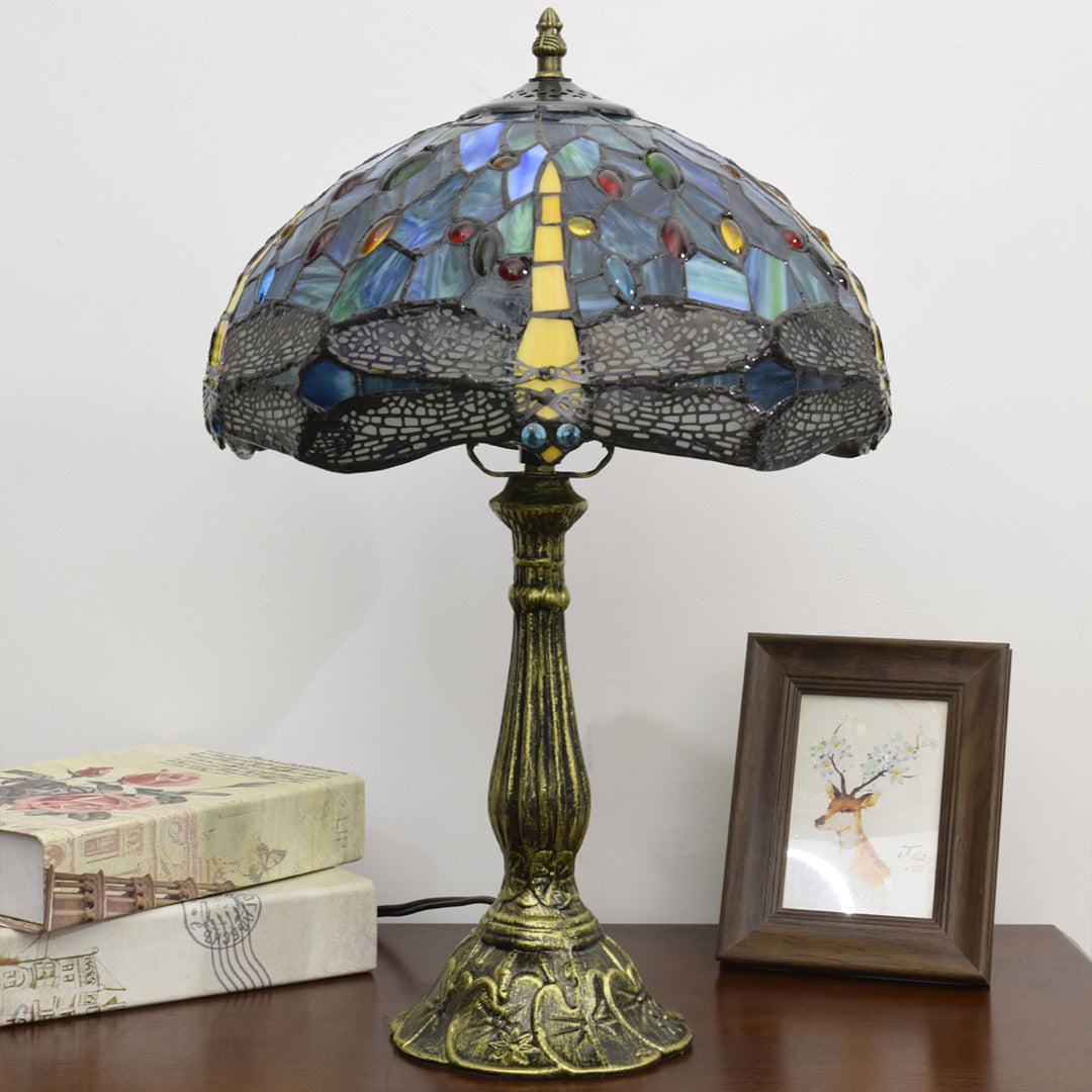 Brass Pendant Light Fixtures American Vintage Walnut Wood Cracked Glass Bedroom Light