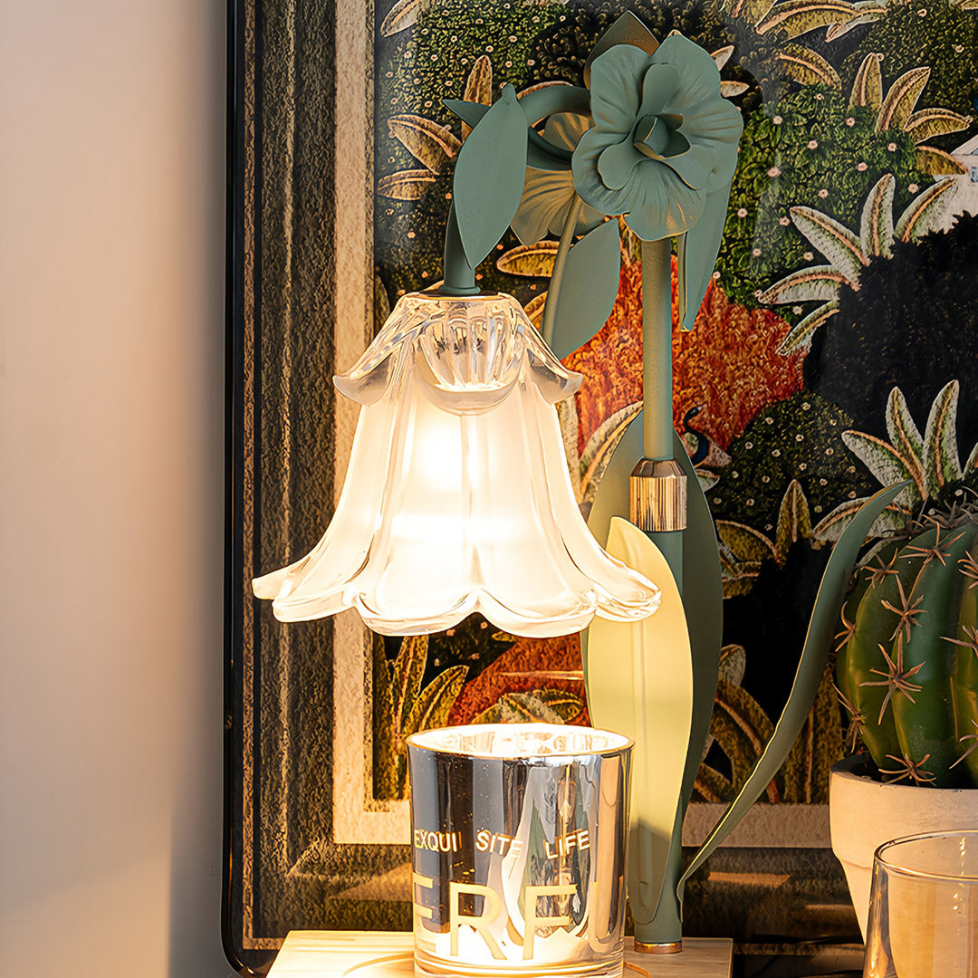 Melt Table Lamp Fireless Scented Flower Elegant Night Light
