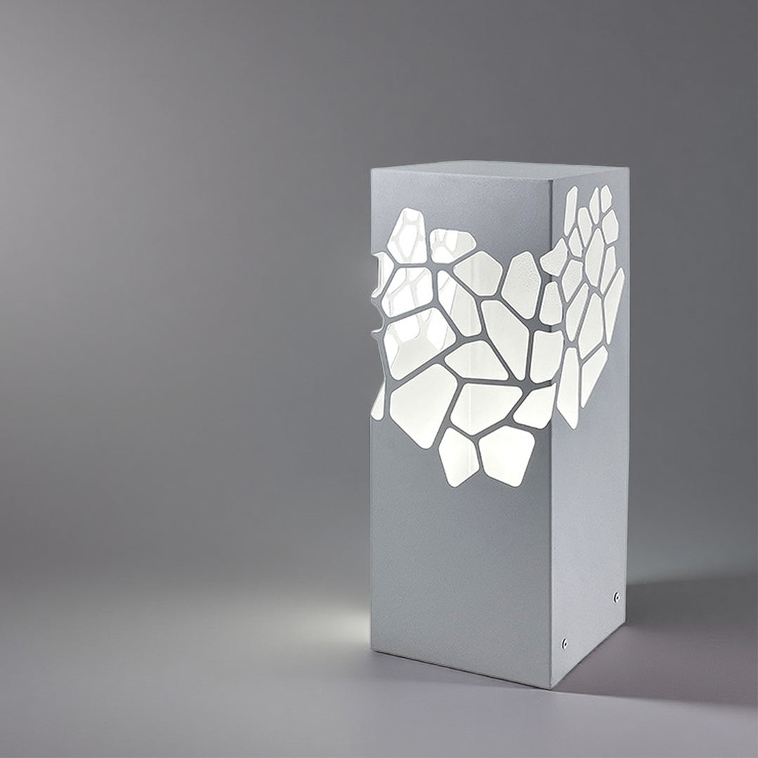White Landscape Lights Outdoor Waterproof Decorative Hollow Bollard Light