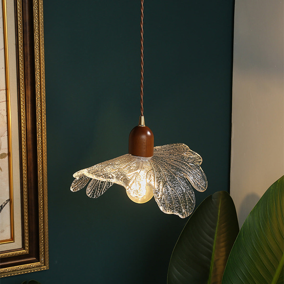 Lotus Light Pendant Japanese Retro Leaf Small Pendant Lamps