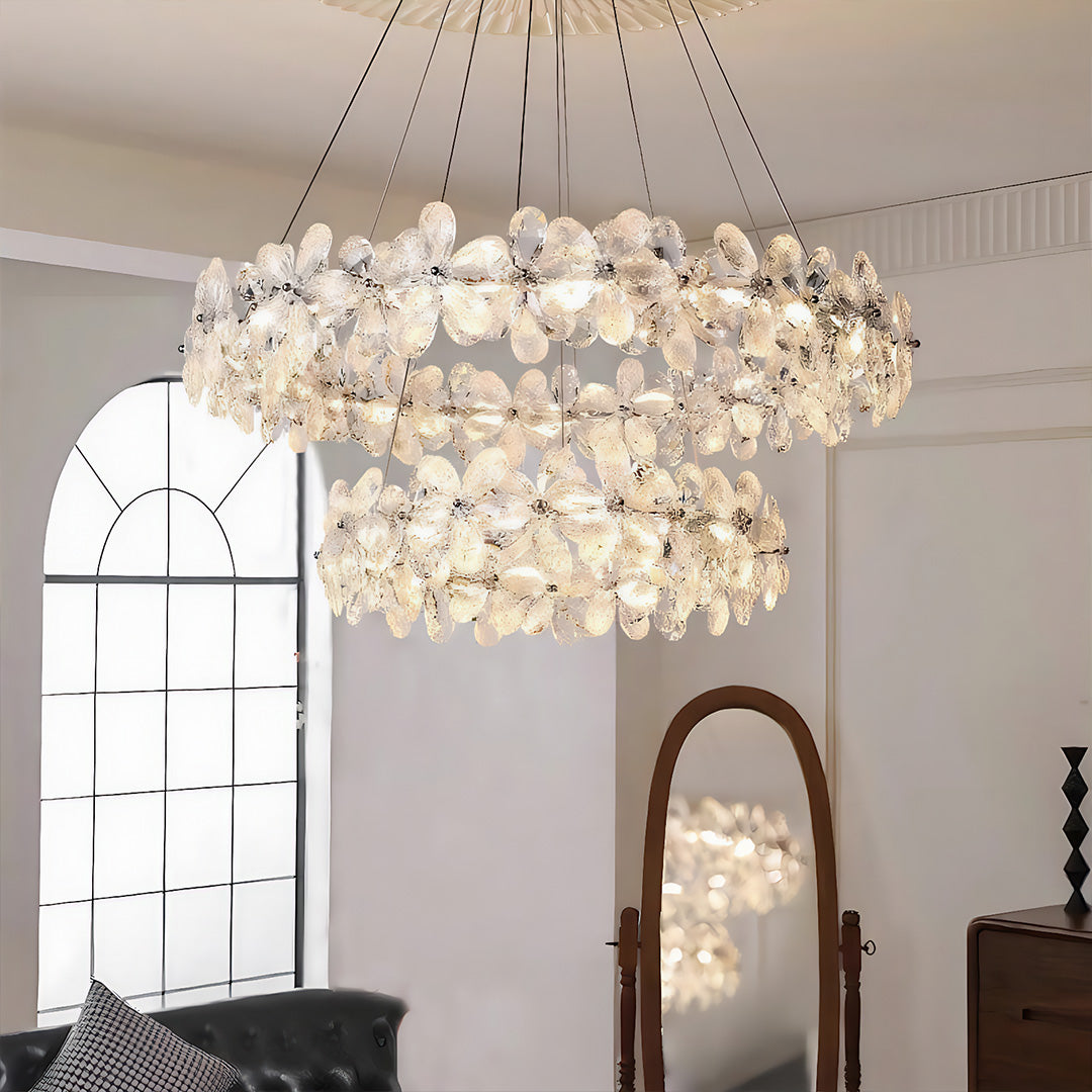 Dining Room Crystal Chandelier French Flower Art Chandelier