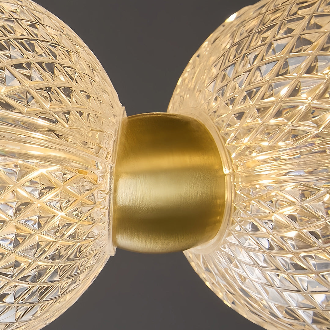 Glass Shade Chandelier Round Minimalist Luxury Island Ceiling Light