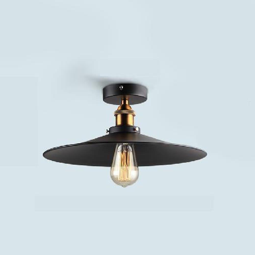 Circular Teardrop Industrial Hallway Lighting LED Semi-Flush Mount Ceiling Light