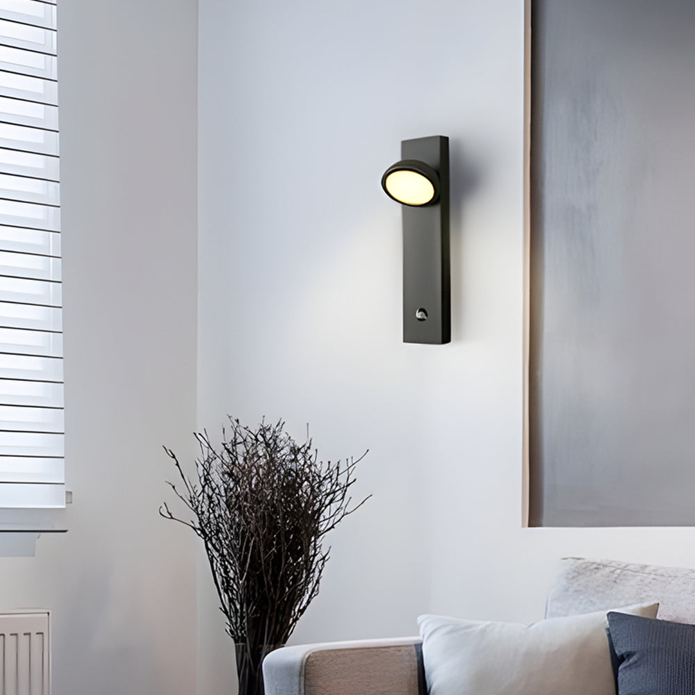 Accent Wall Lamp Rotatable Modern Black Metal Lamp