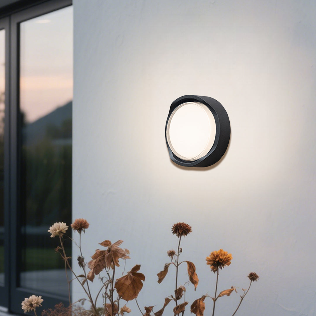 Outdoor Black Wall Lights Waterproof Minimalist Style