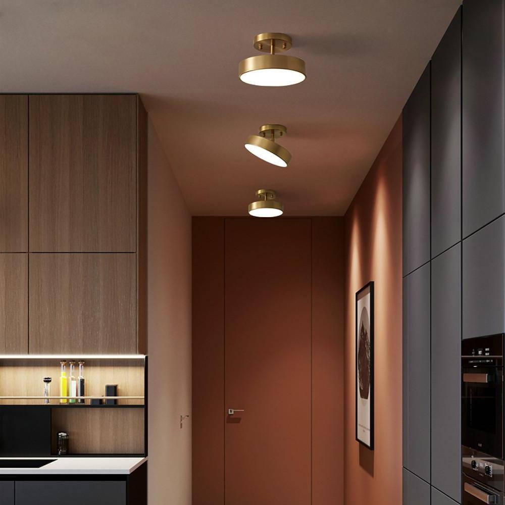 Adjustable LED Ceiling Lights Nordic Style Copper LED Light