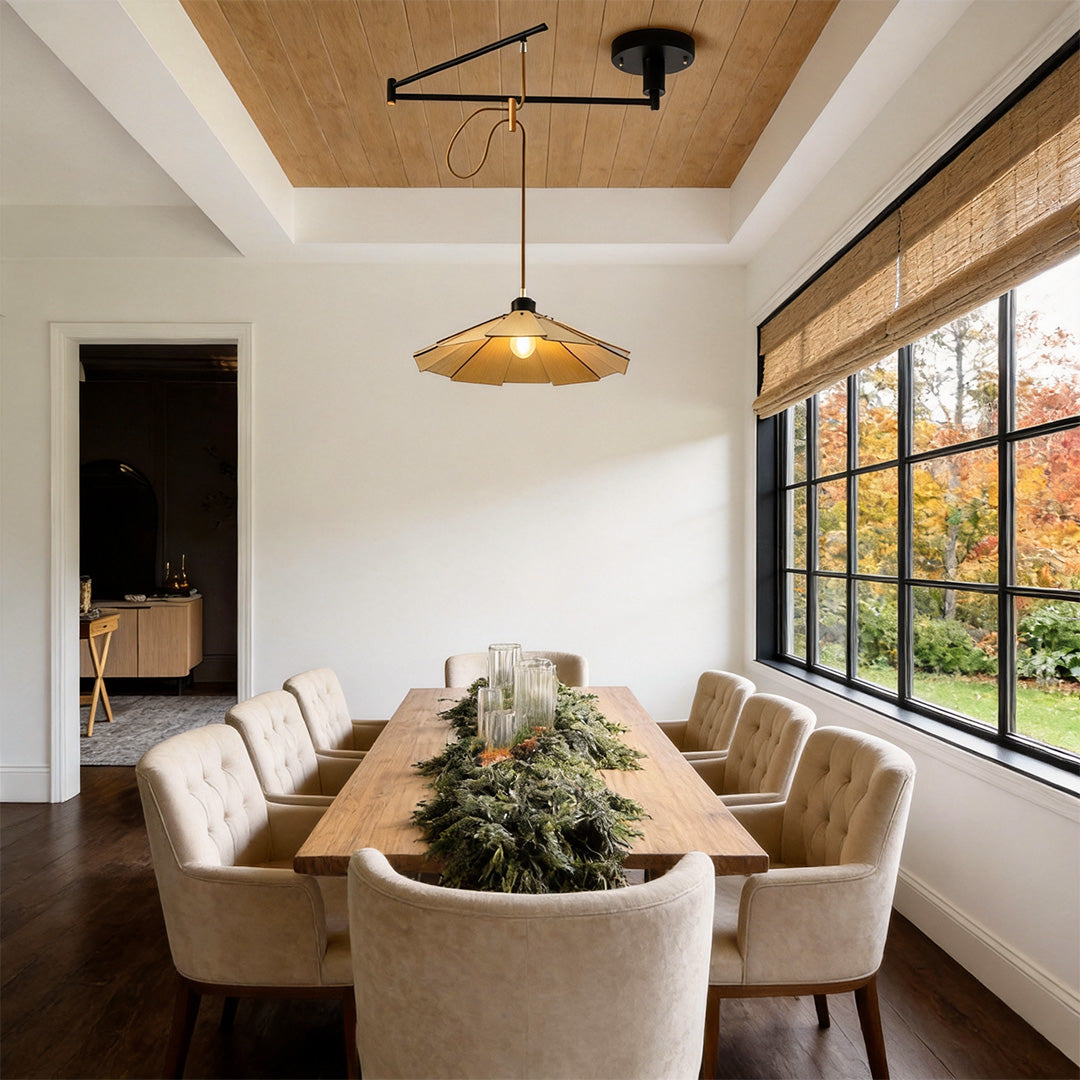 Adjustable Pendant Light Fixtures Dimmable Swing Arm Light
