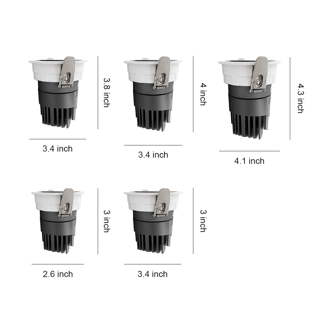 Adjustable Spotlights Embedded Anti-Glare Light