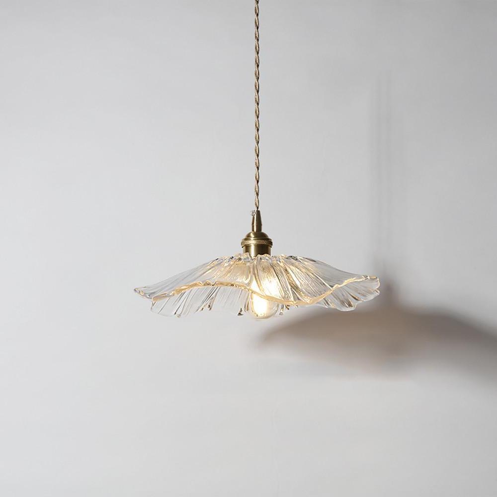 Flower Shape Glass Electroplated LED Nordic Pendant Lighting Ceiling Lights